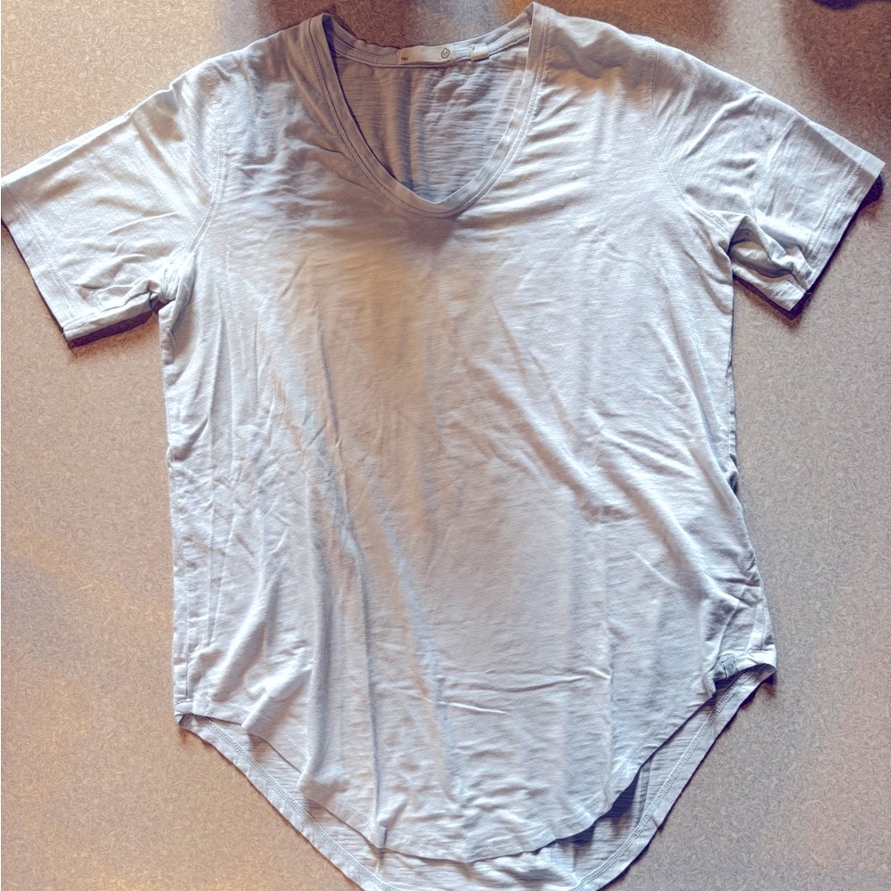 Classic Very Very Light Blue V-Neck Women's Top